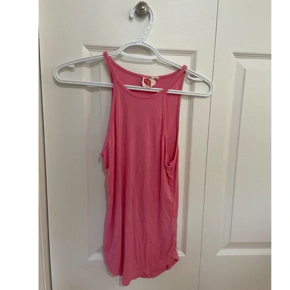ANTHROPOLOGIE LILKA PINK SLEEVELESS RIBBED SOFT TANK TOP - Picture 4 of 4
